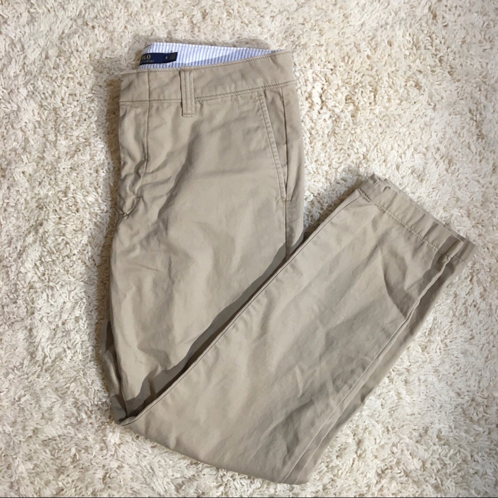 Women's Polo By Ralph Lauren Khaki Chinos Size 8